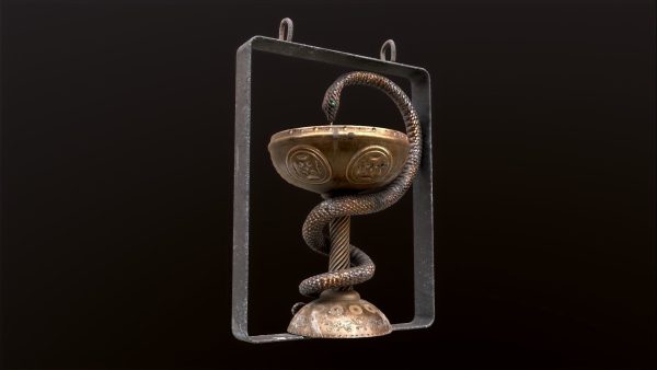 Antique pharmacy sign Bowl of Hygieia