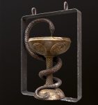 Antique pharmacy sign Bowl of Hygieia
