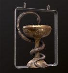 Antique pharmacy sign Bowl of Hygieia