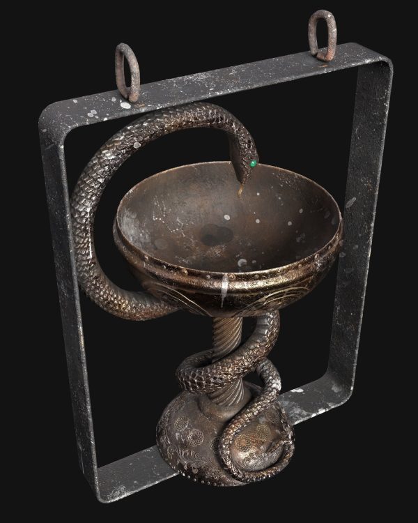 Antique pharmacy sign Bowl of Hygieia