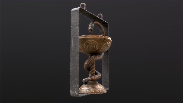 Antique pharmacy sign Bowl of Hygieia
