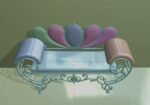 Antique wrought iron sofa