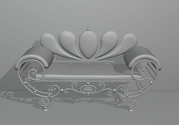 Antique wrought iron sofa