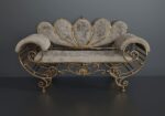 Antique wrought iron sofa
