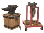 Anvil with Ironwork Tools and Rack 1