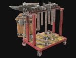 Anvil with Ironwork Tools and Rack 1