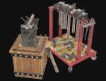 Anvil with Ironwork Tools and Rack 1