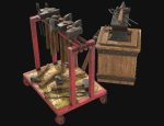Anvil with Ironwork Tools and Rack 1