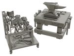 Anvil with Ironwork Tools and Rack 2