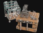 Anvil with Ironwork Tools and Rack 2