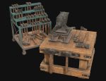 Anvil with Ironwork Tools and Rack 2