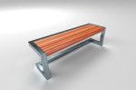 Architectural Park Wood stainless steel Bench