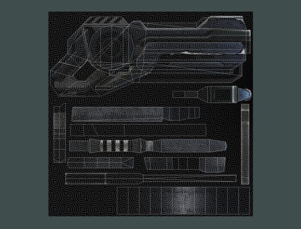 Assault heavy machine gun cannon naff barrel blaster laser arms