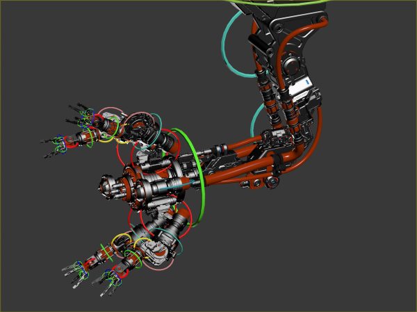 Assembly Robot Rigged 3D Model