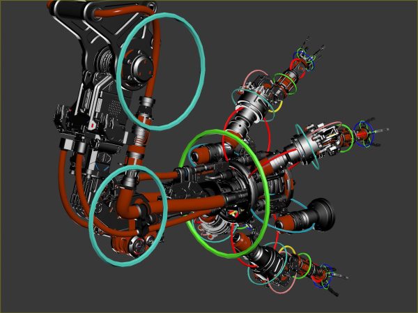 Assembly Robot Rigged 3D Model