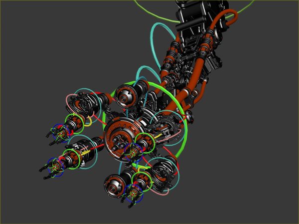 Assembly Robot Rigged 3D Model