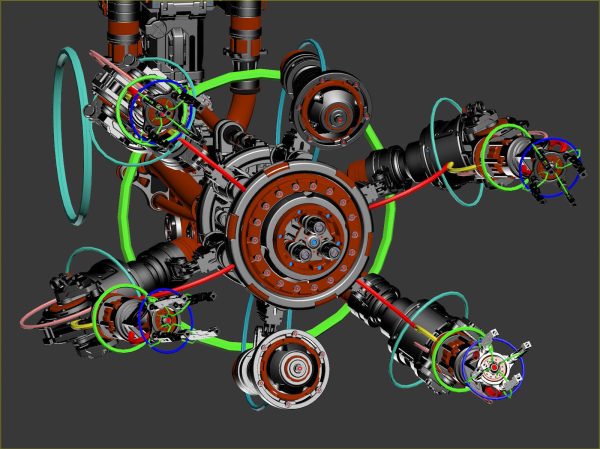 Assembly Robot Rigged 3D Model