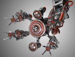 Assembly Robot Rigged 3D Model