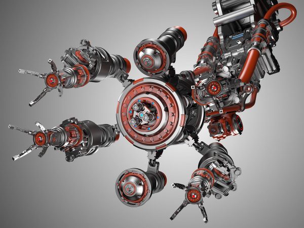 Assembly Robot Rigged 3D Model