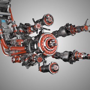 Assembly Robot Rigged 3D Model
