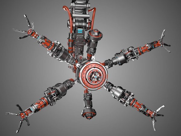 Assembly Robot Rigged 3D Model