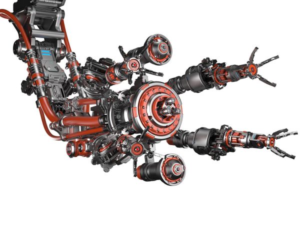 Assembly Robot Rigged 3D Model