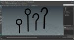 Assorted Metal Screw Hooks Set Black