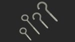 Assorted Metal Screw Hooks Set Black