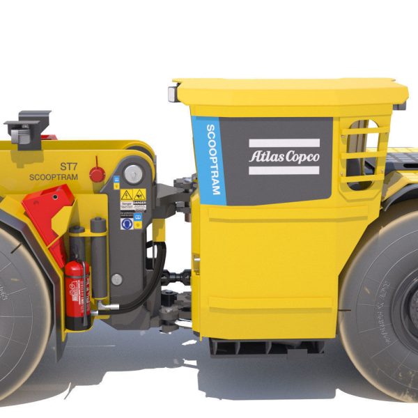 Atlas Copco underground loader Scooptram ST7 battery powered