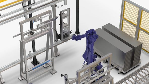 Automatic Loading and Unloading Robot Powder Spraying Line