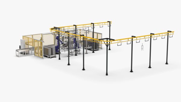 Automatic Loading and Unloading Robot Powder Spraying Line