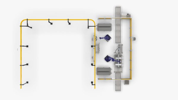 Automatic Loading and Unloading Robot Powder Spraying Line