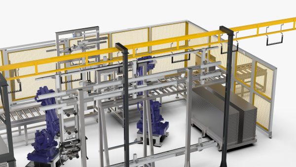 Automatic Loading and Unloading Robot Powder Spraying Line