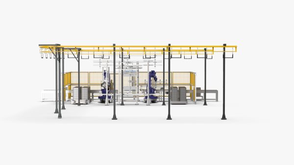 Automatic Loading and Unloading Robot Powder Spraying Line