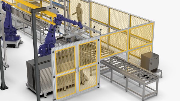 Automatic Loading and Unloading Robot Powder Spraying Line