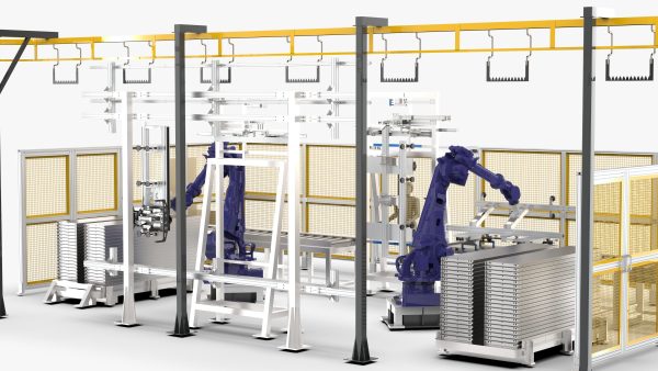 Automatic Loading and Unloading Robot Powder Spraying Line