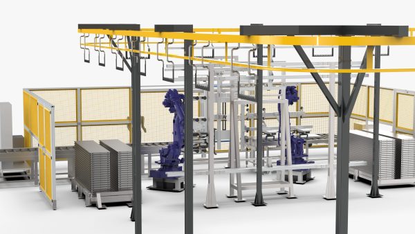 Automatic Loading and Unloading Robot Powder Spraying Line