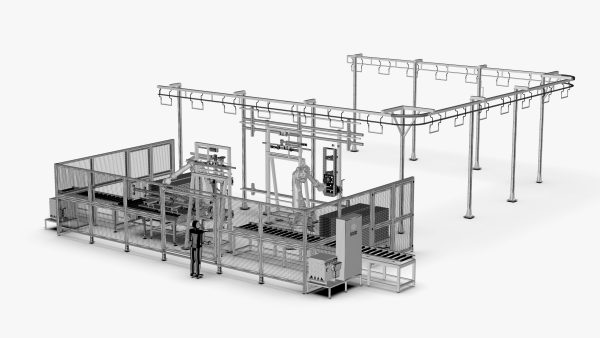 Automatic Loading and Unloading Robot Powder Spraying Line