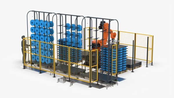 Automatic Robot Bobbin Loading Workstation