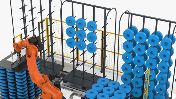 Automatic Robot Bobbin Loading Workstation