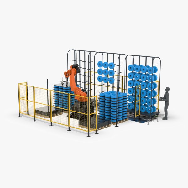 Automatic Robot Bobbin Loading Workstation