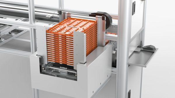Automatic Tray Positioning and Recycling Machine