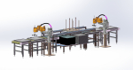 Automatically put bread production line