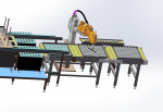 Automatically put bread production line
