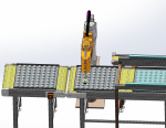 Automatically put bread production line