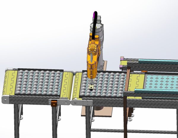 Automatically put bread production line
