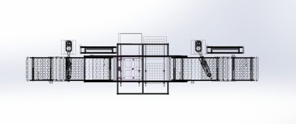 Automatically put bread production line