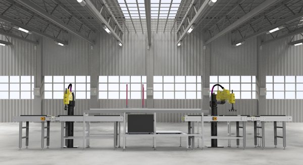 Automatically put bread production line