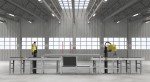 Automatically put bread production line