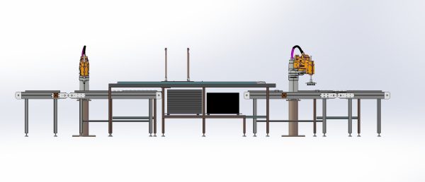 Automatically put bread production line